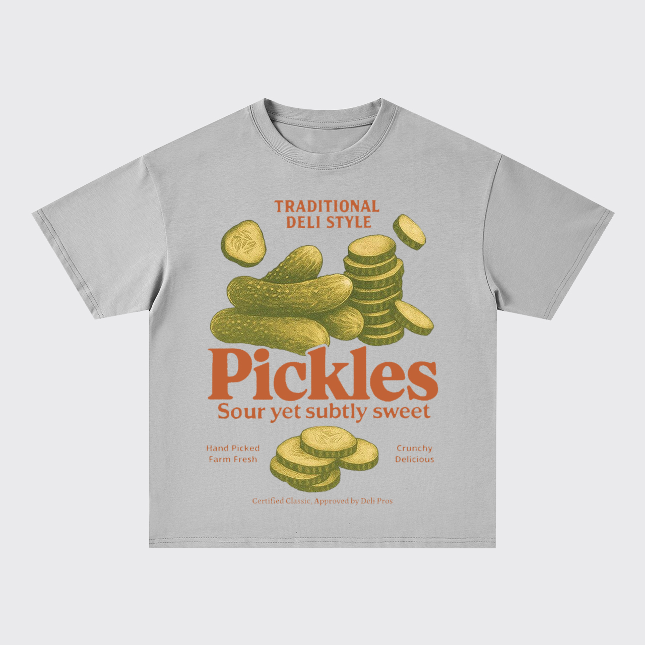 Retro Deli Pickles Oversize T-Shirts