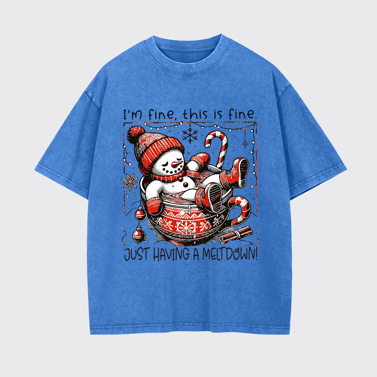 Funny Snowman Christmas Garment-dye Tees