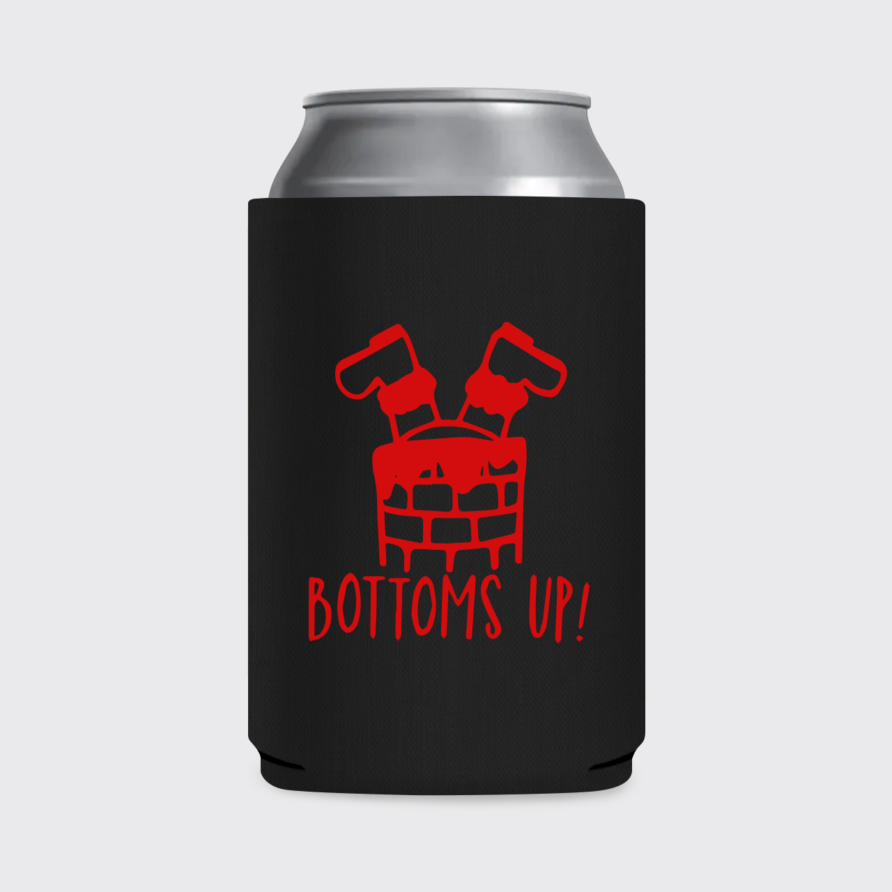 Bottoms Up Christmas Koozie
