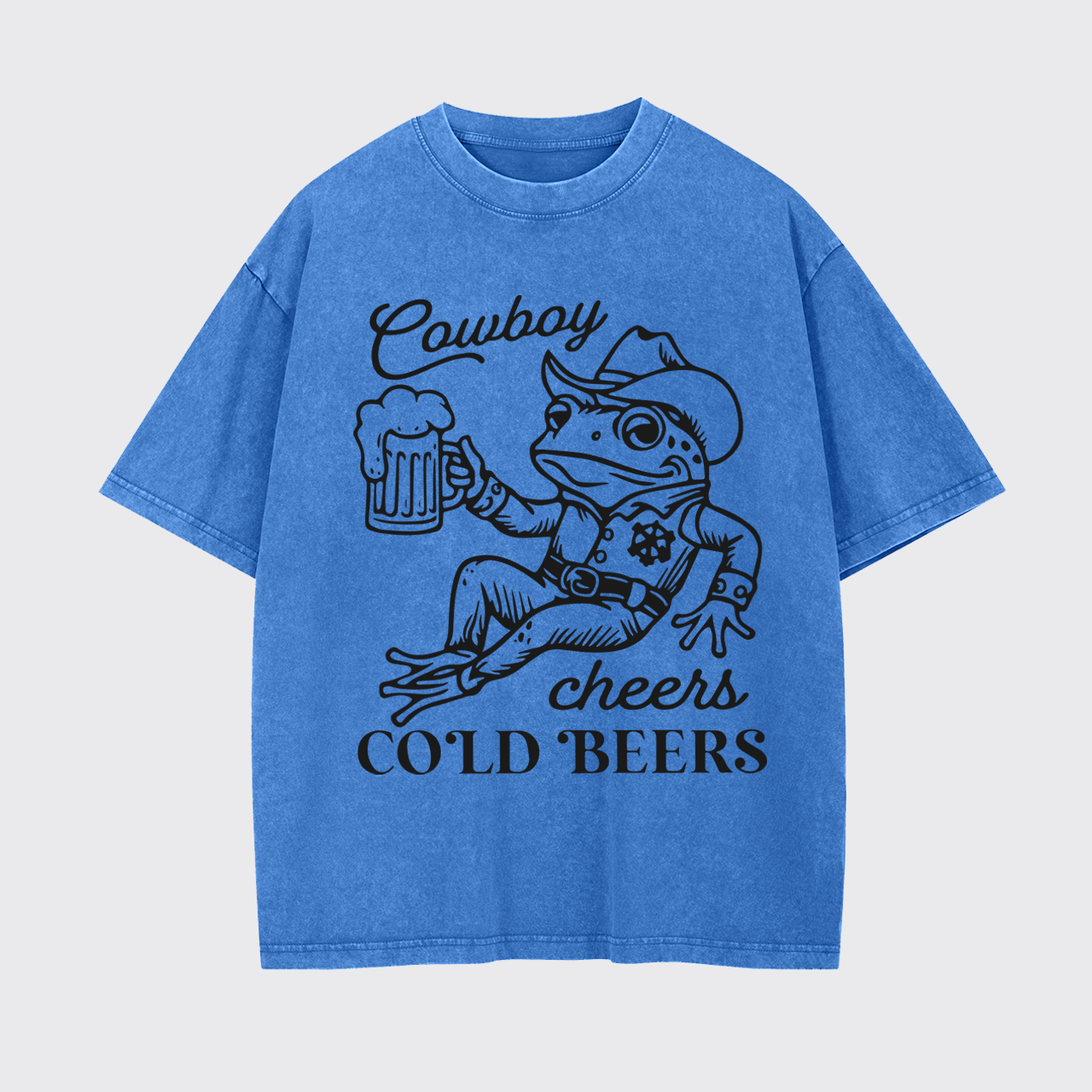 Cowboy Cheers Cold Beers Garment-dye Tees