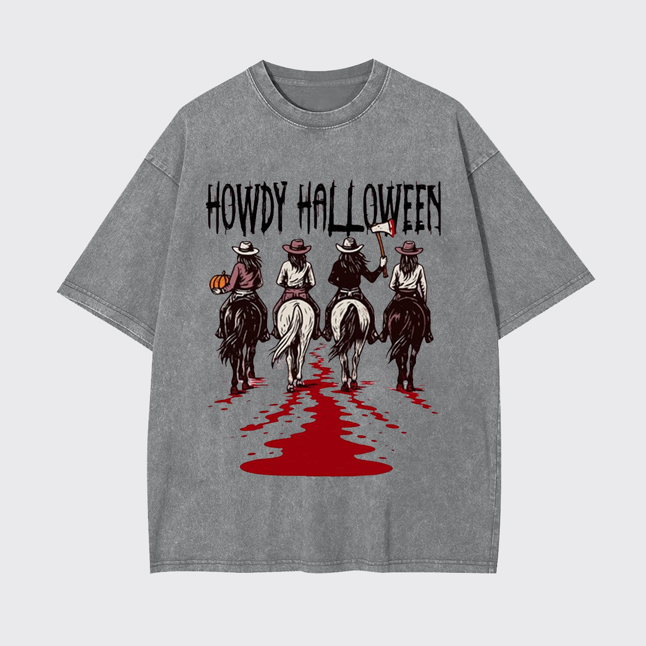 Howdy Halloween Cowgirl Spirit Garment-dye Tees