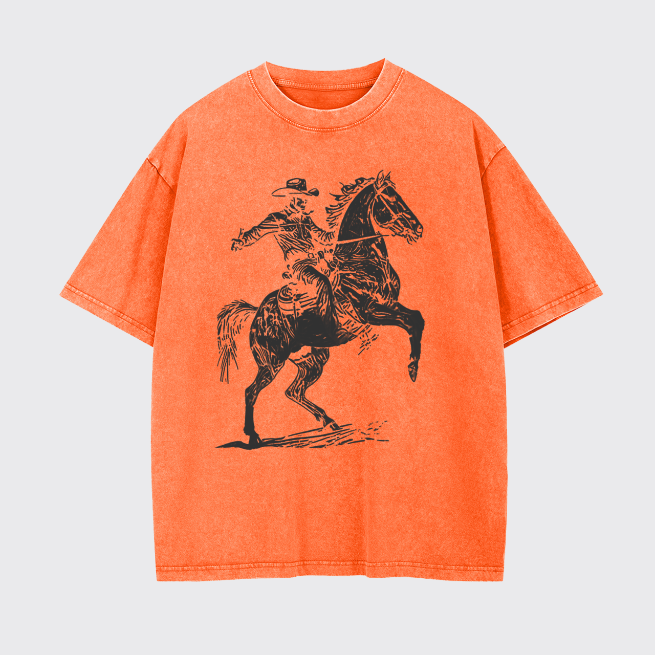 Retro Western Cowboy Rodeo Garment-dye Tees