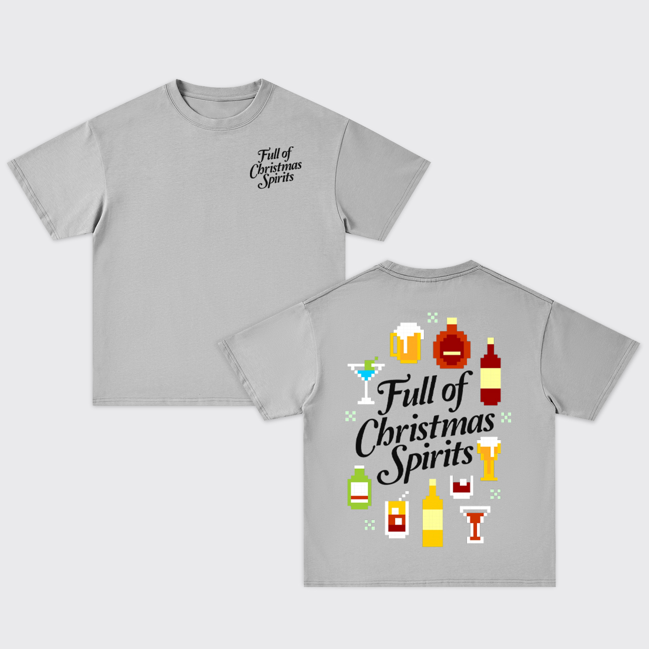 Full of Christmas Spirits Essential Oversize T-Shirts