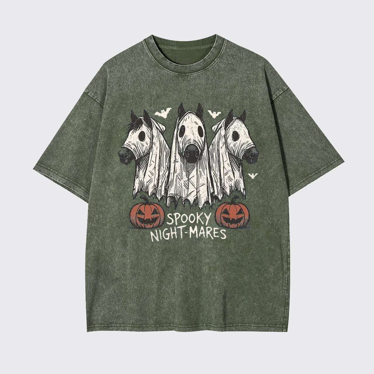 Halloween Spooky Night-Mares Horse Garment-dye Tees