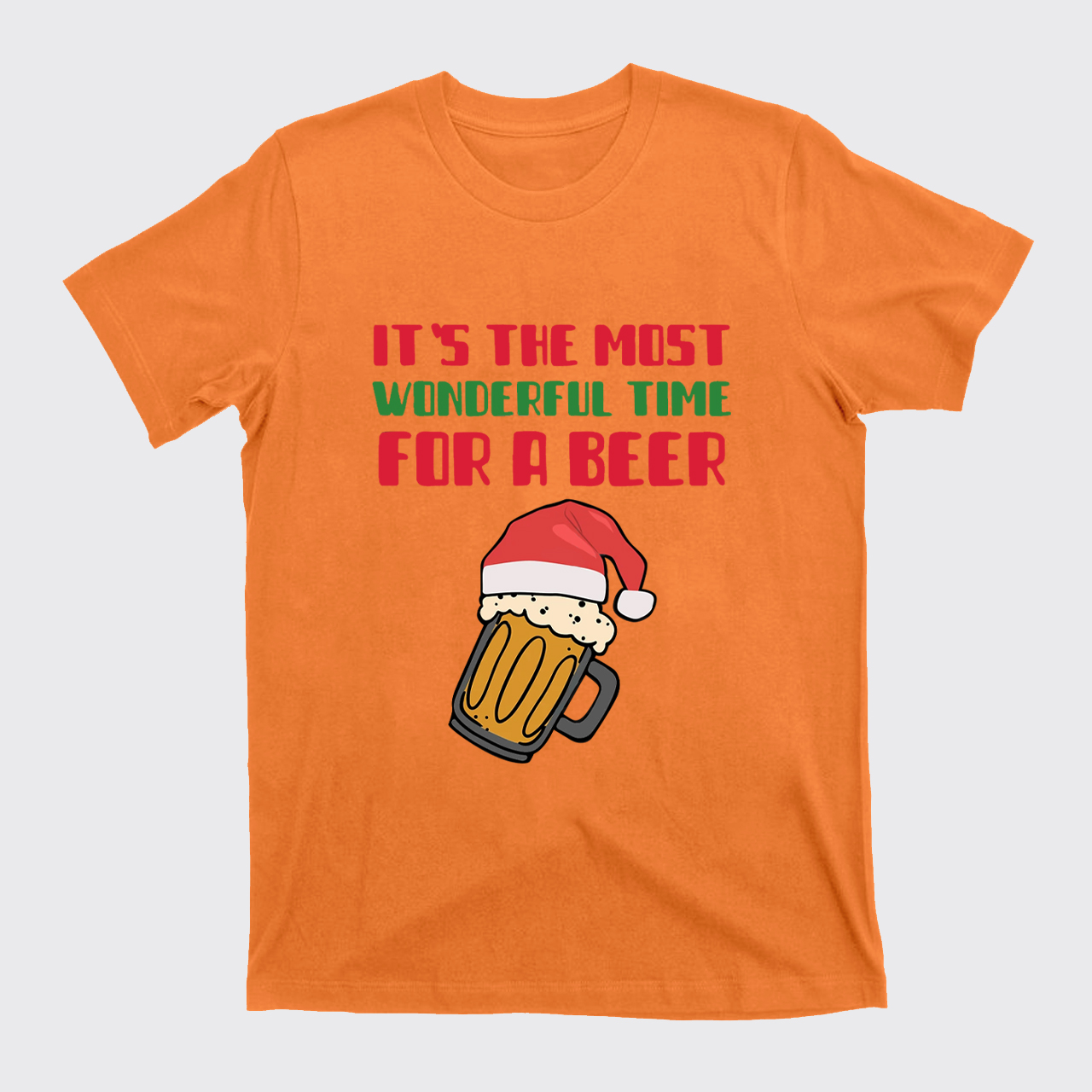 It's The Most Wonderful Time For A Beer Funny Christmas T-Shirts