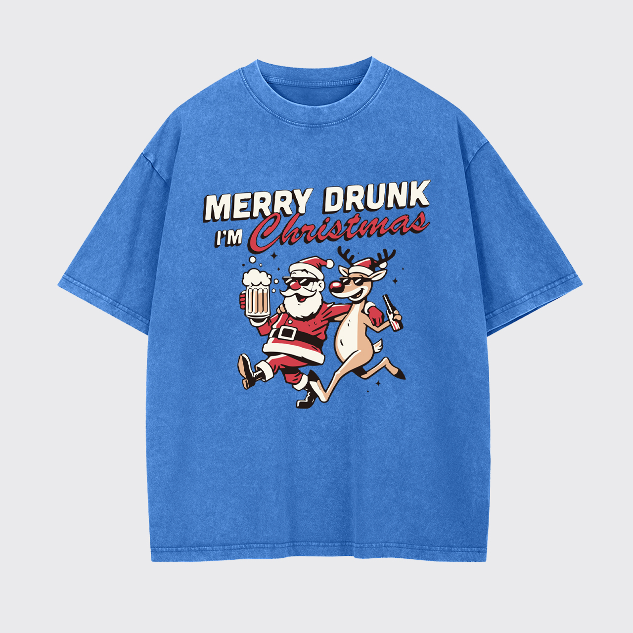 Merry Drunk Christmas Garment-dye Tees