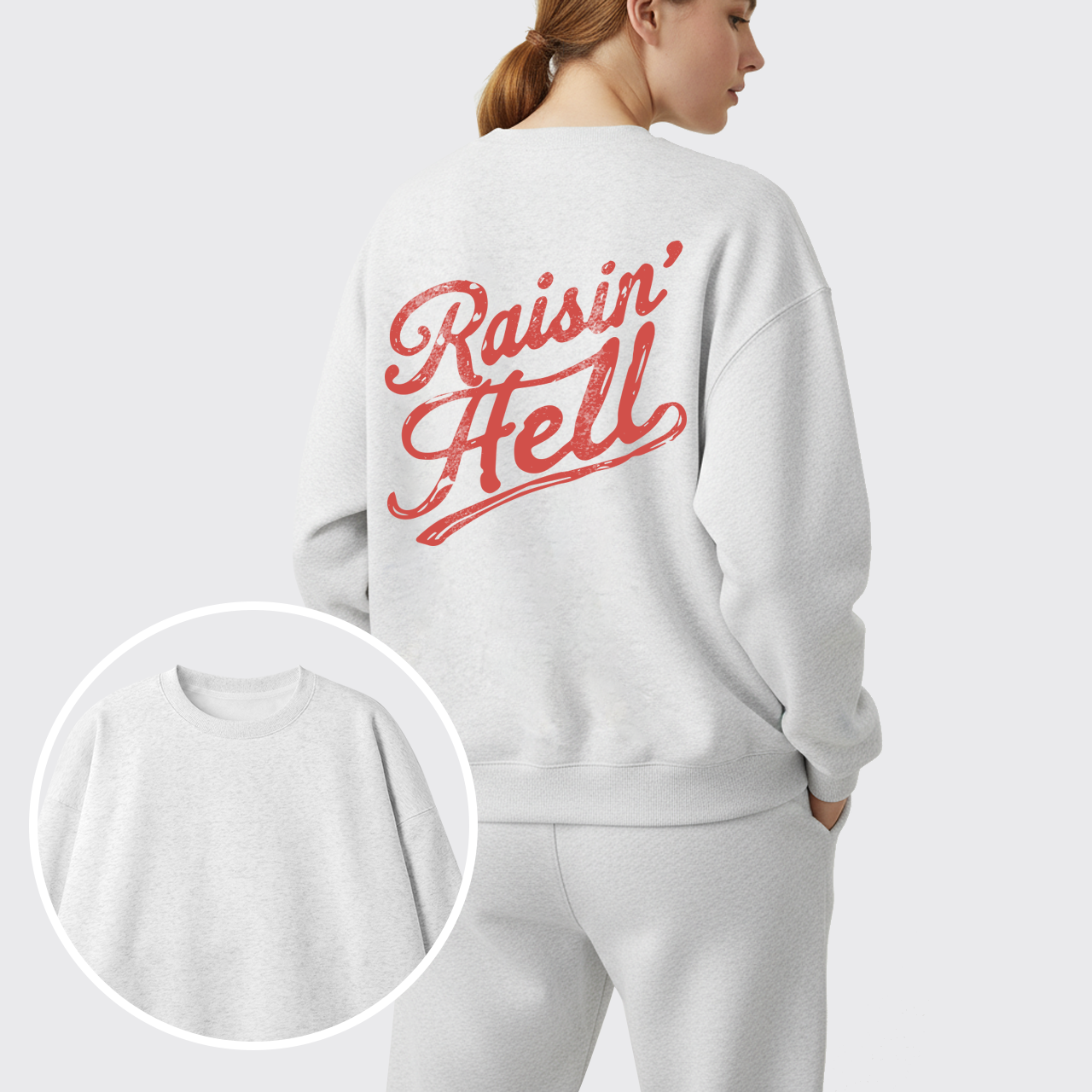 Fleece Vintage Humor Raisin Hell Sweatshirt