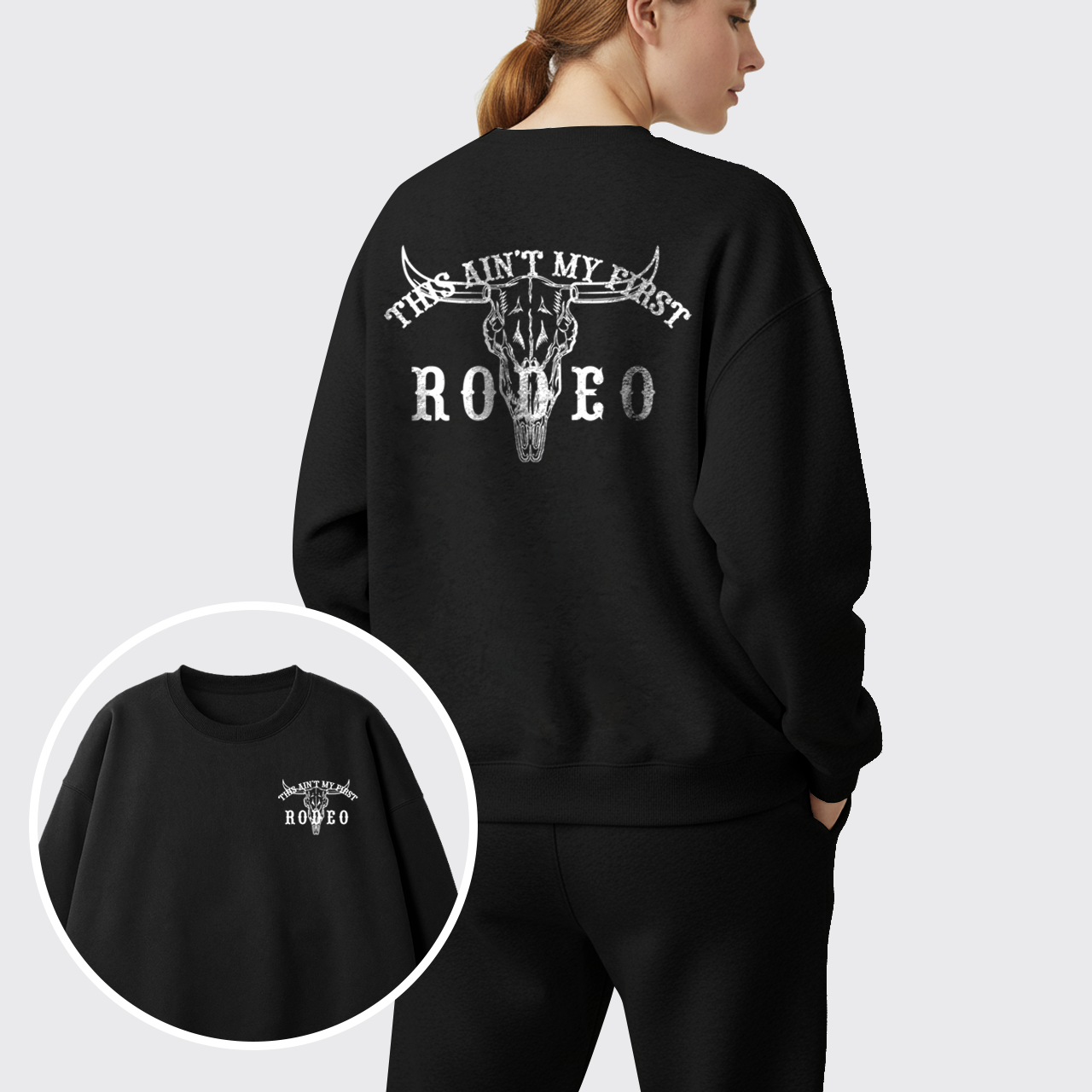 Fleece This Ain't My First Rodeo Sweatshirt Set