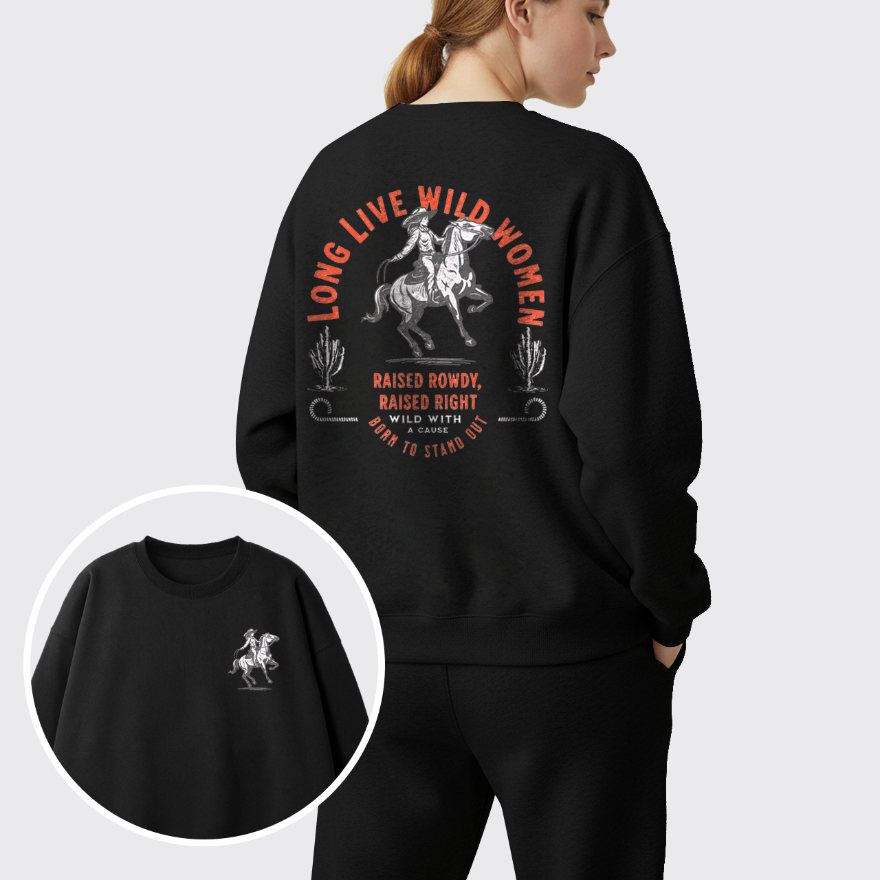 Fleece Long Live Wild Women Sweatshirt