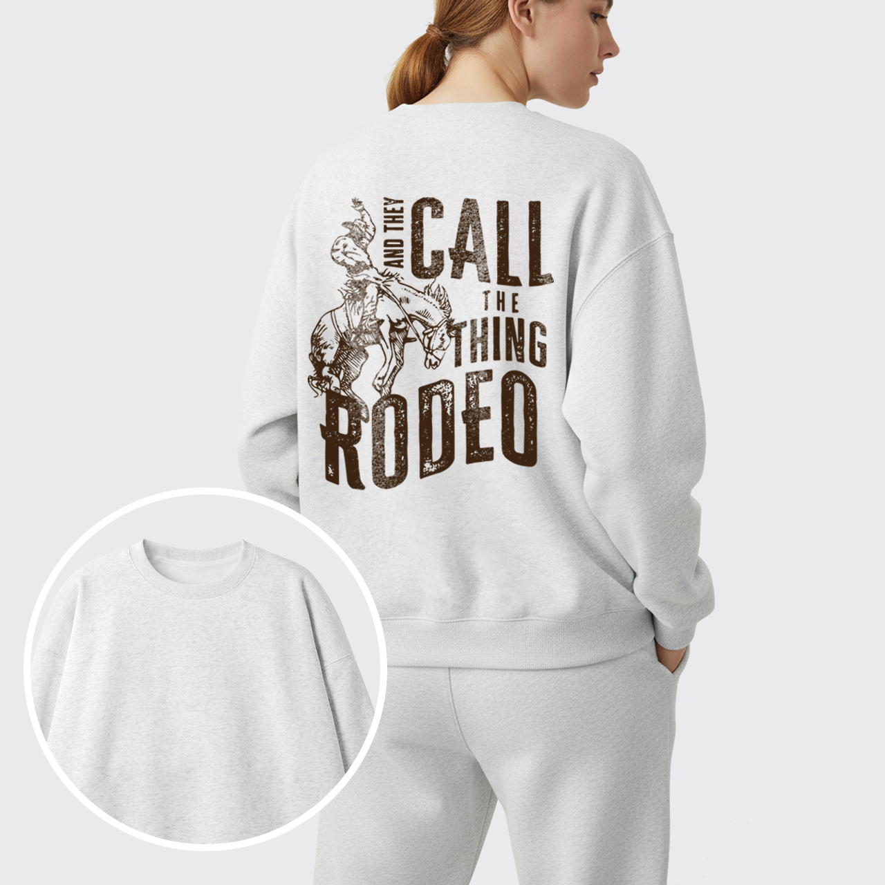Fleece And They Call The Thing Rodeo Sweatshirt Set