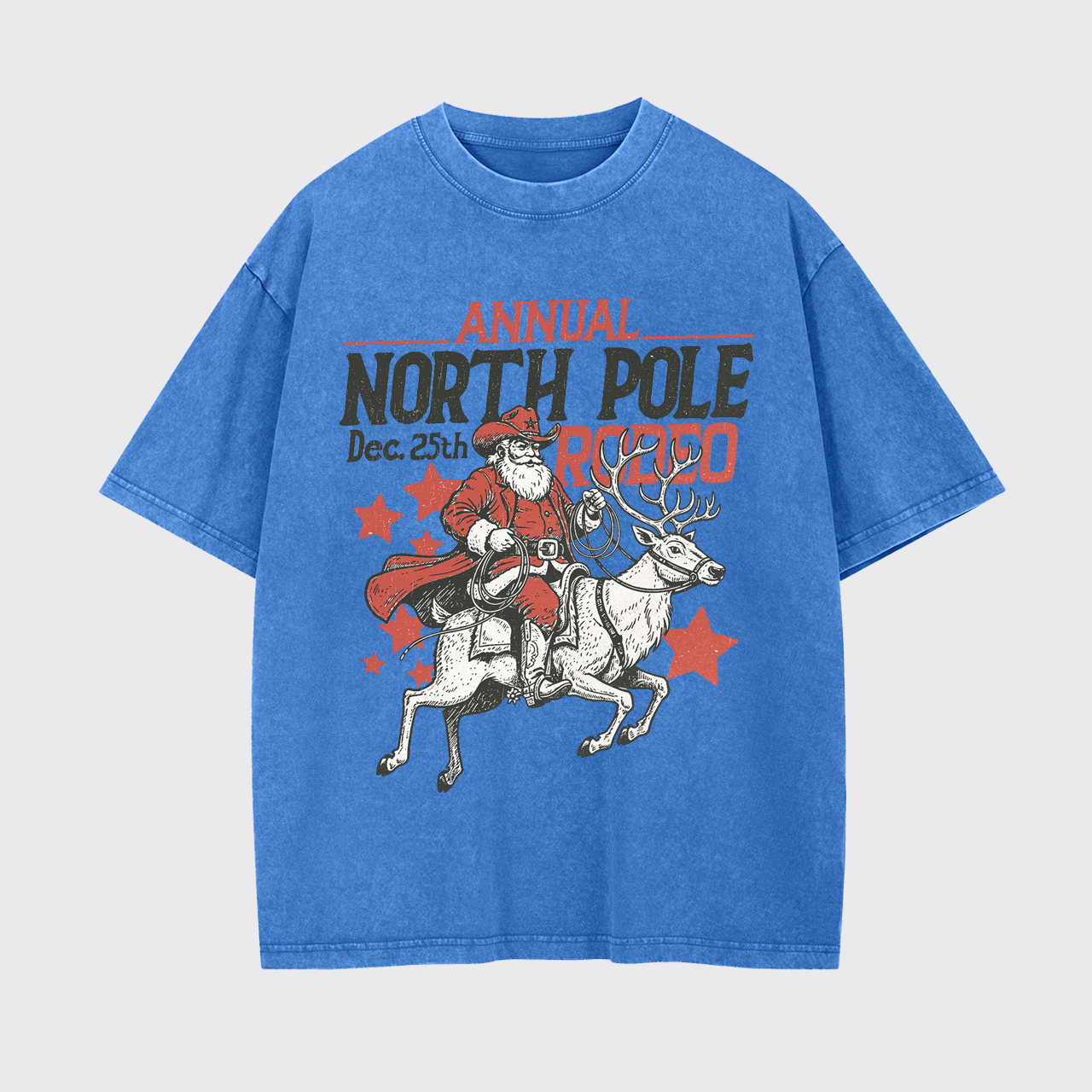 Western Christmas Cowboy Santa Garment-dye Tees
