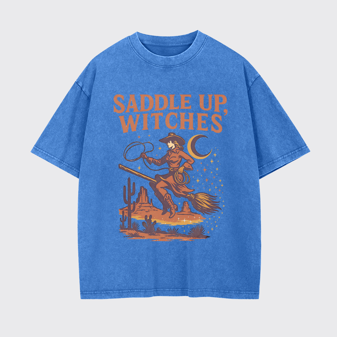 Western Witch Cowgirl Ghost Garment-dye Tees