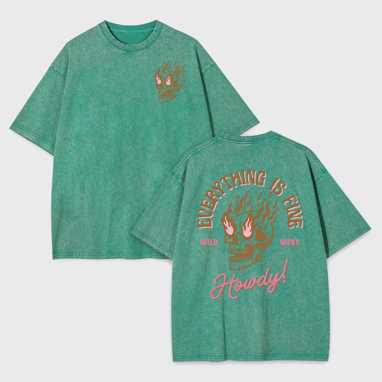 Pink Howdy Halloween Garment-dye Tees