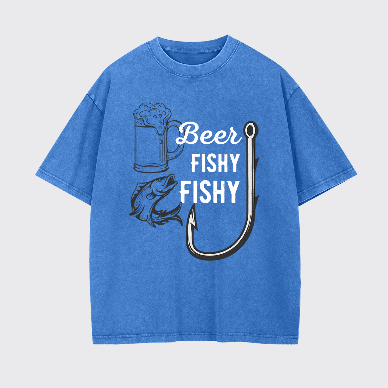 Beer Fishy Fishy Funny Fishing Garment-dye Tees