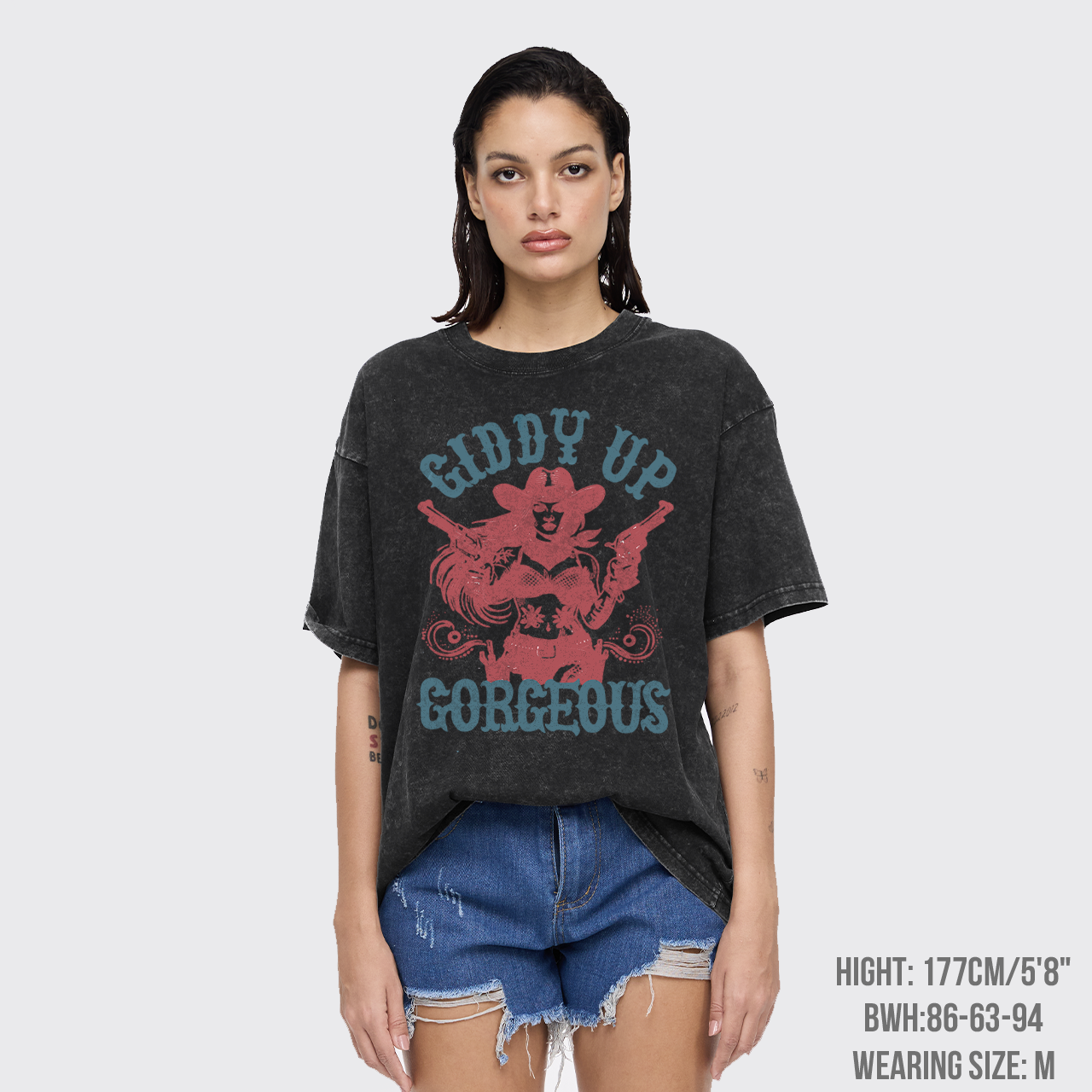 Western Cowgirl Giddy Up Garment-dye Tees