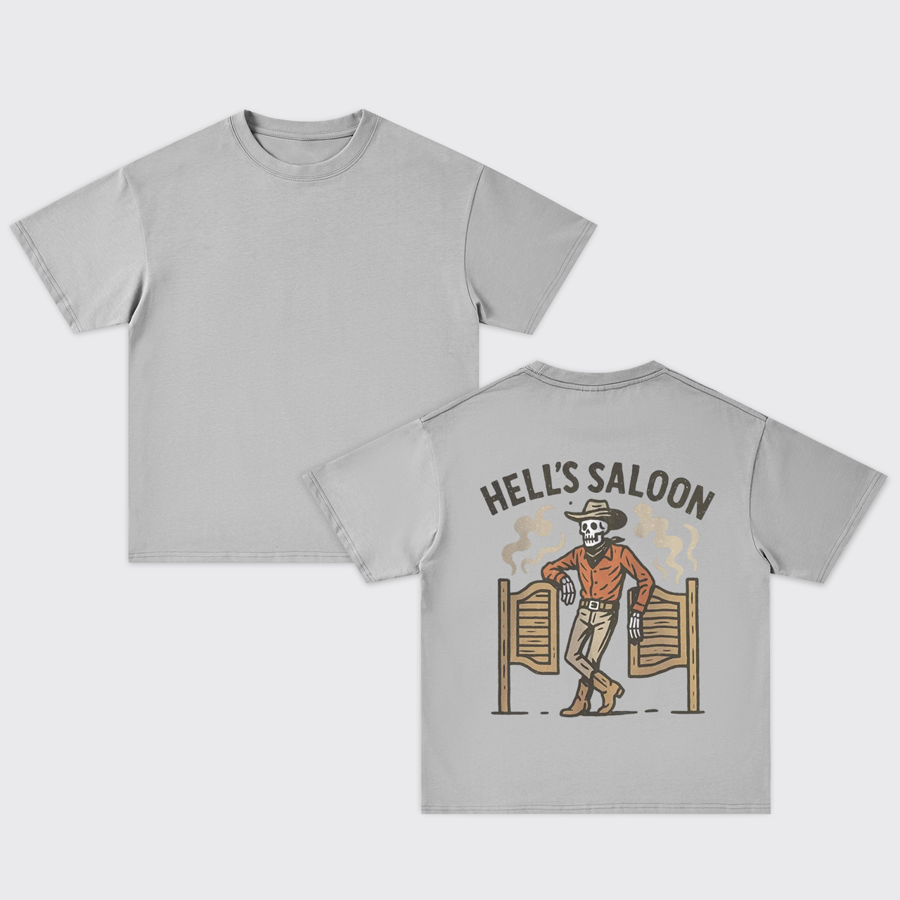 Retro Halloween Skeleton Oversize T-Shirts