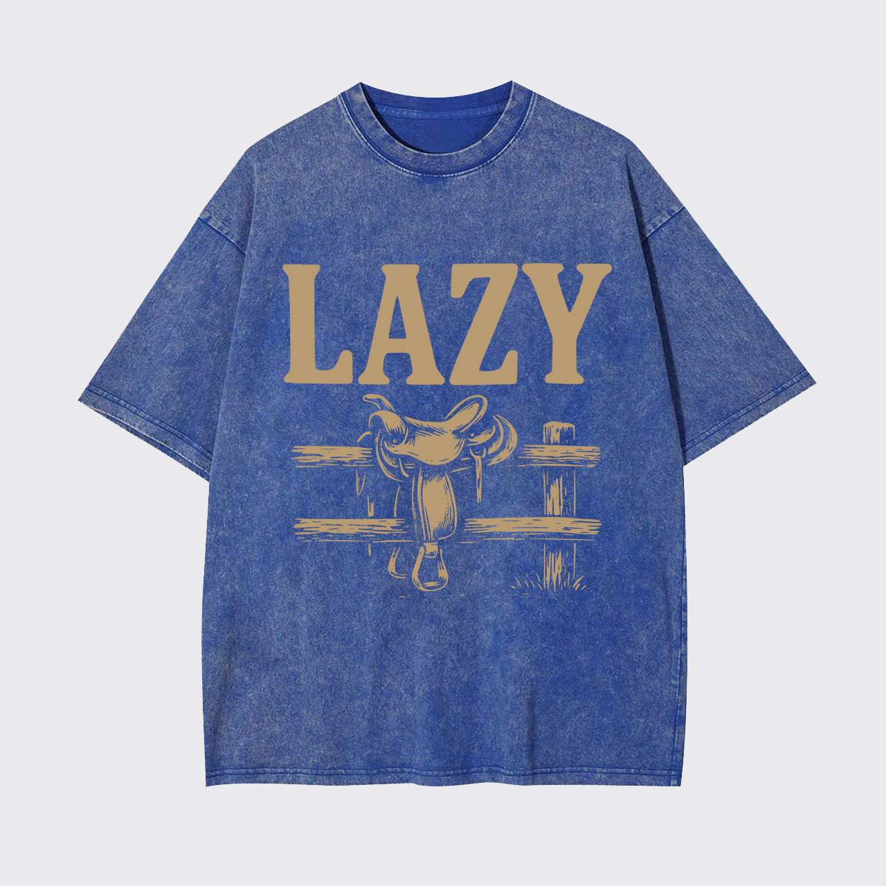 Lazy Cowboy Saddle Garment-dye Tees