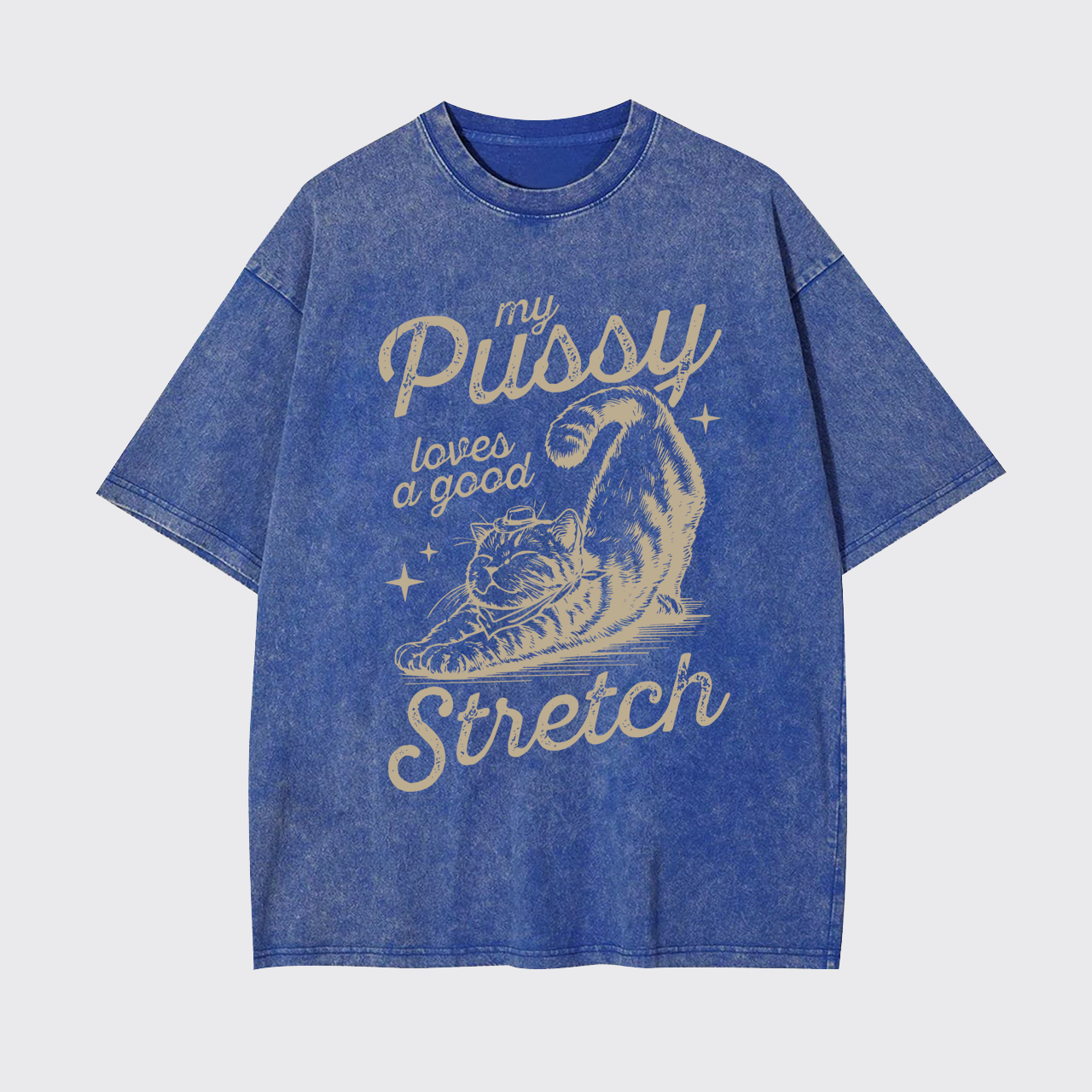 Loves a Good Stretch Cat Garment-dye Tees