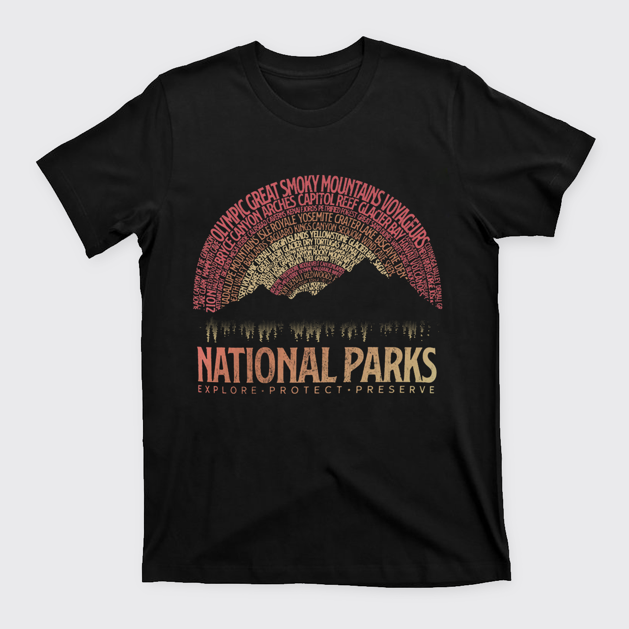 Vintage National Parks Camping T-Shirts