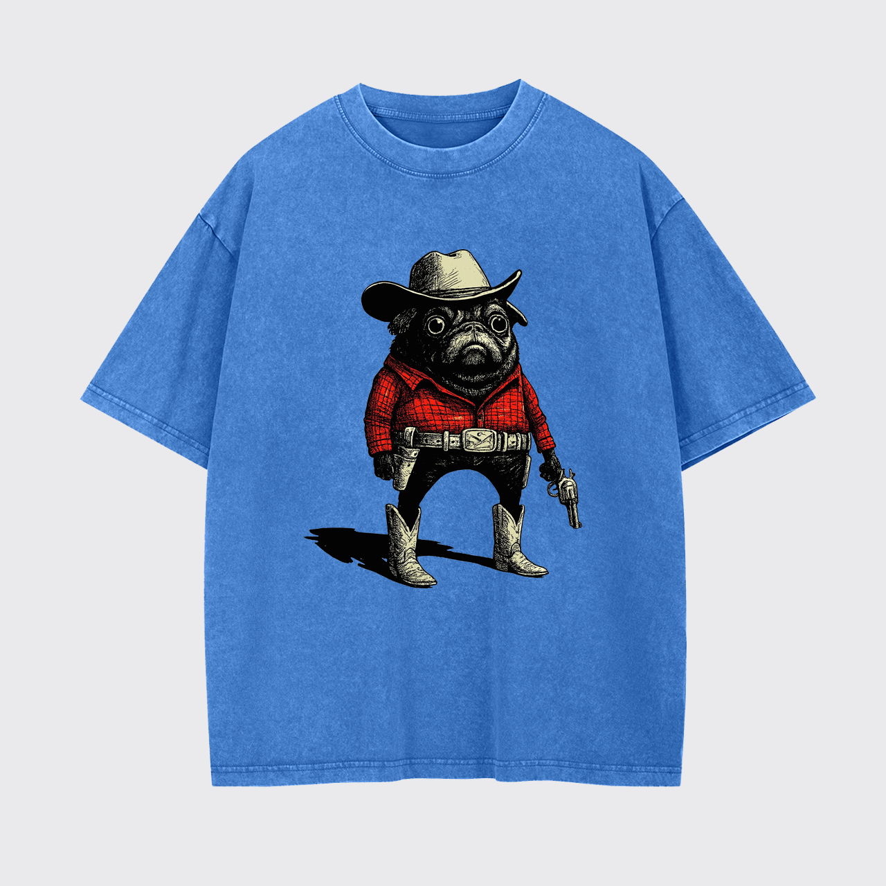 Cowboy Pug Garment-dye Tees
