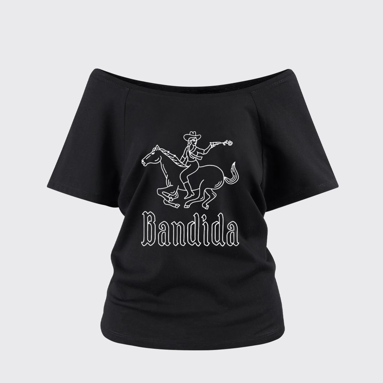 Fearless Rider Cowgirl Off Shoulder Top