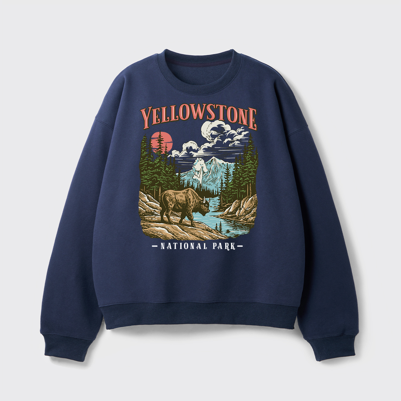 Fleece Vintage Yellowstone National Park Sweatshirt