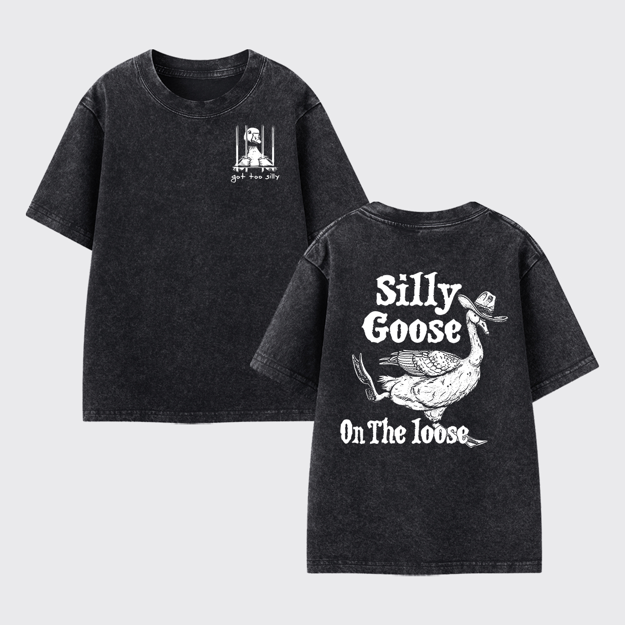 Silly Goose On The Lose Washed Toddler T-shirt