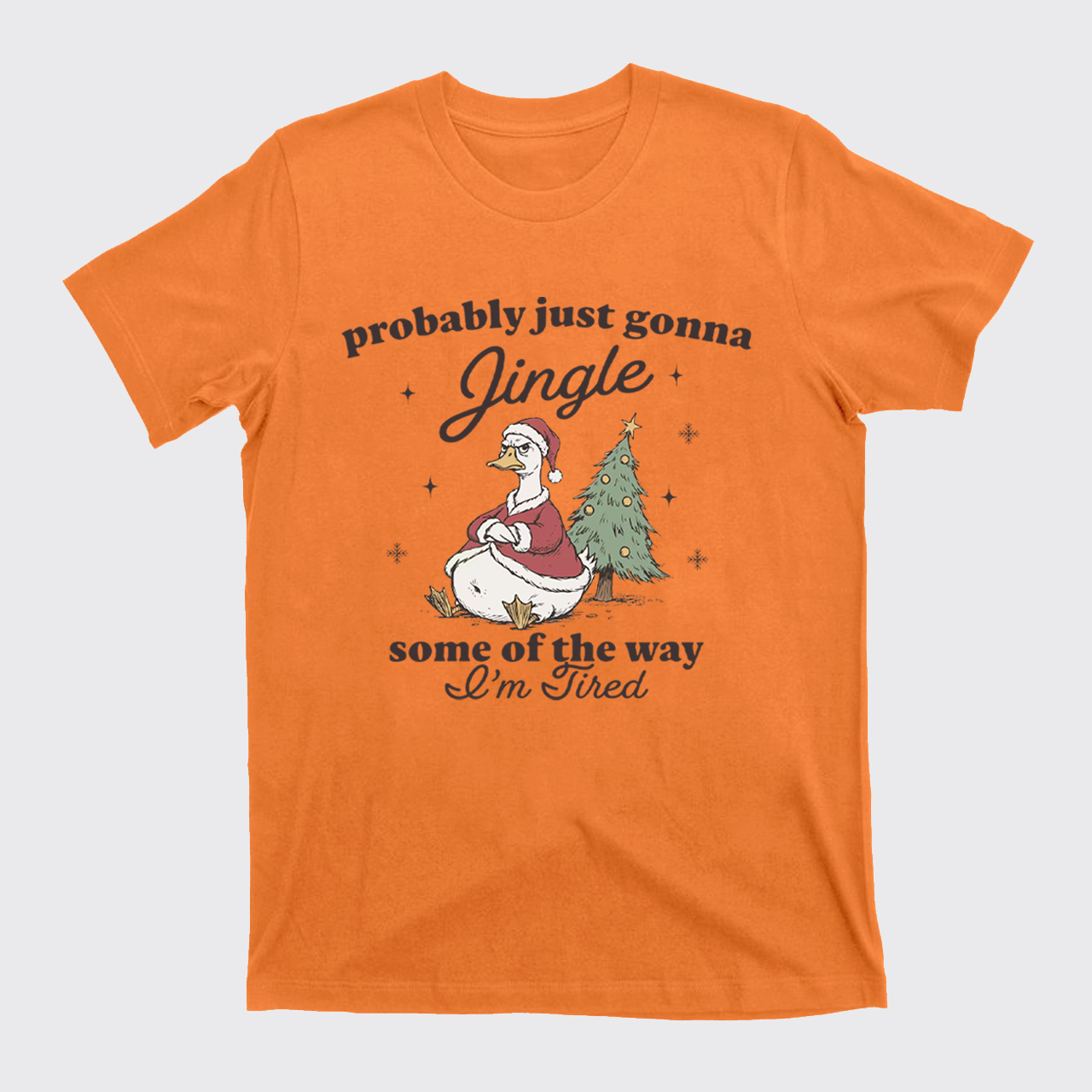 Funny Tired Christmas Goose T-Shirts