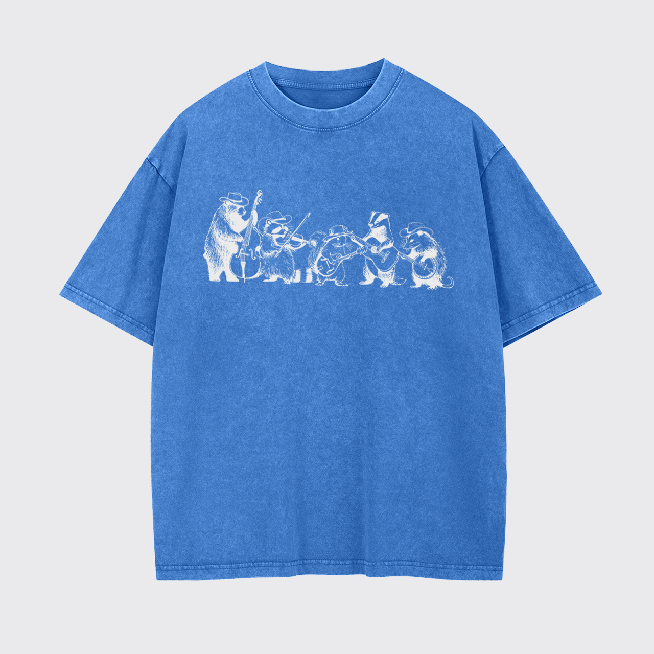 Funny Forest Animals Playing Instruments Garment-dye Tees