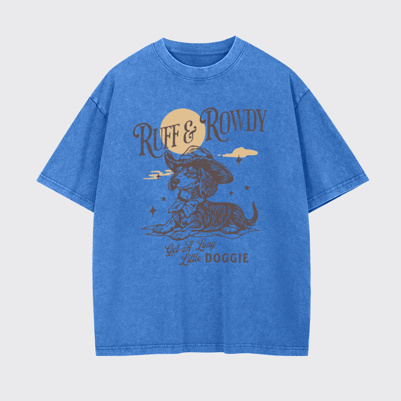 Dachshund Cowboy Get A Long Little Doggie Garment-dye Tees