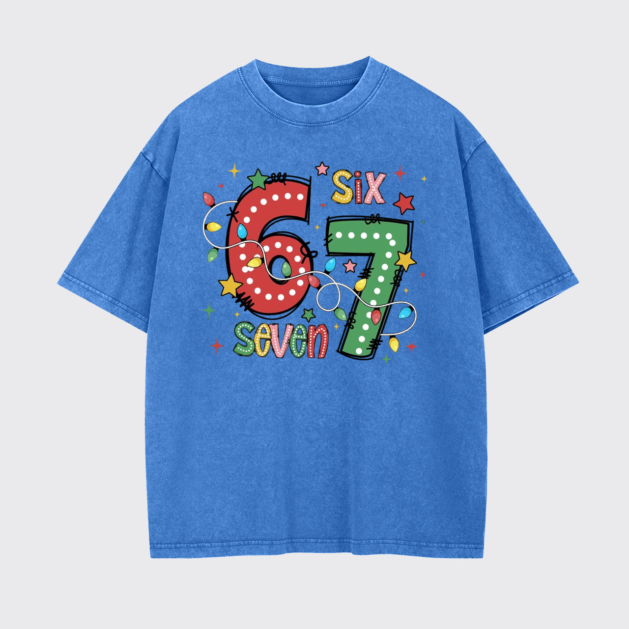 Funny Six Seven Christmas Garment-dye Tees