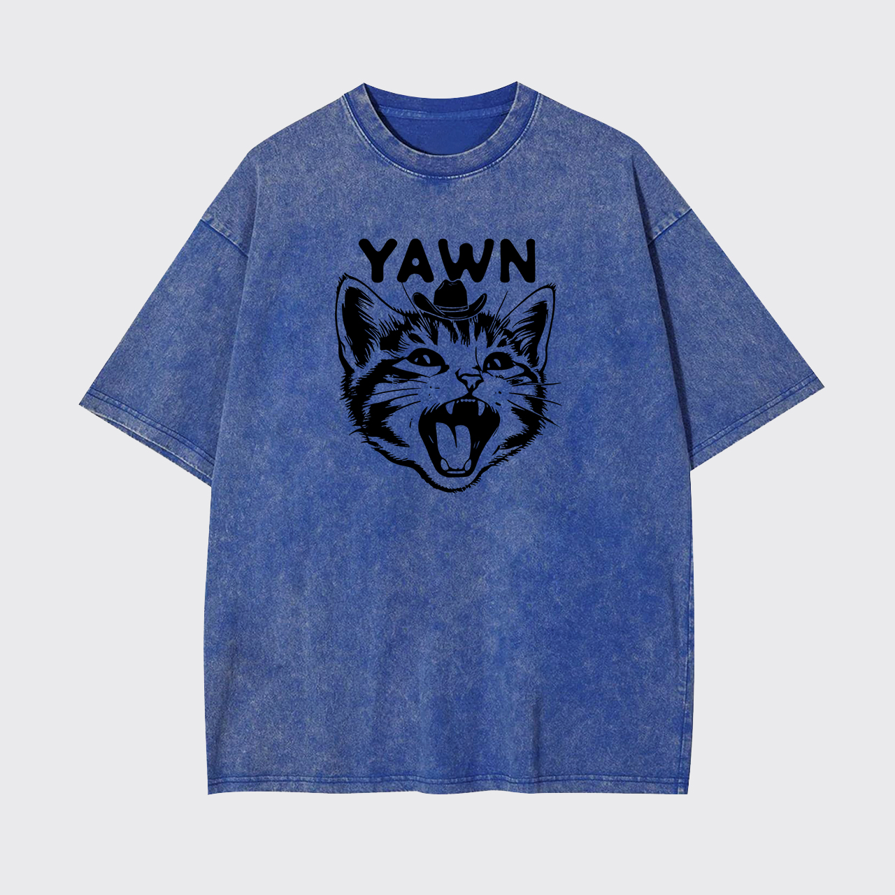 Yawn Retro Kitten Garment-dye Tees