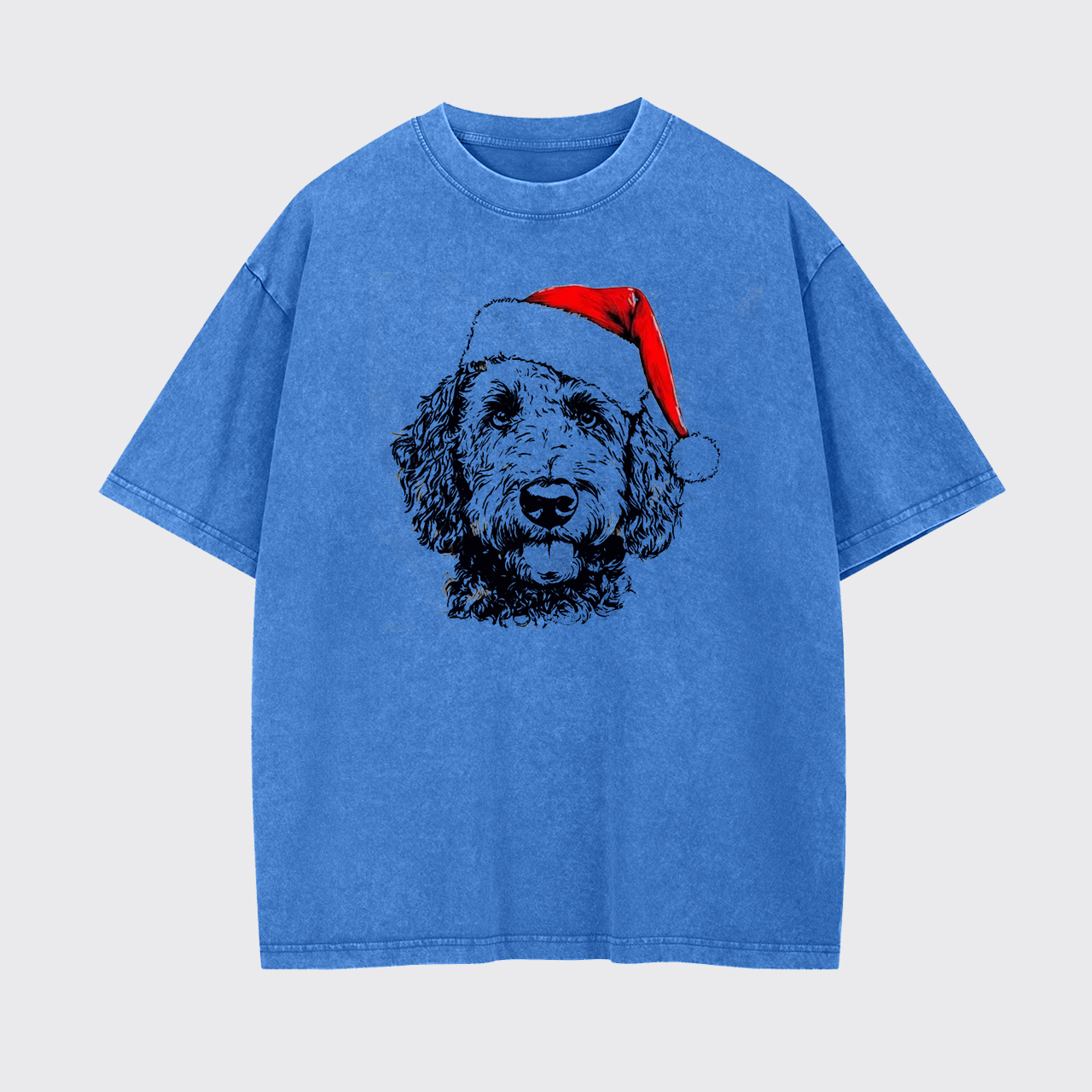 Custom Santa Paws Dog Breed Garment-dye Tees