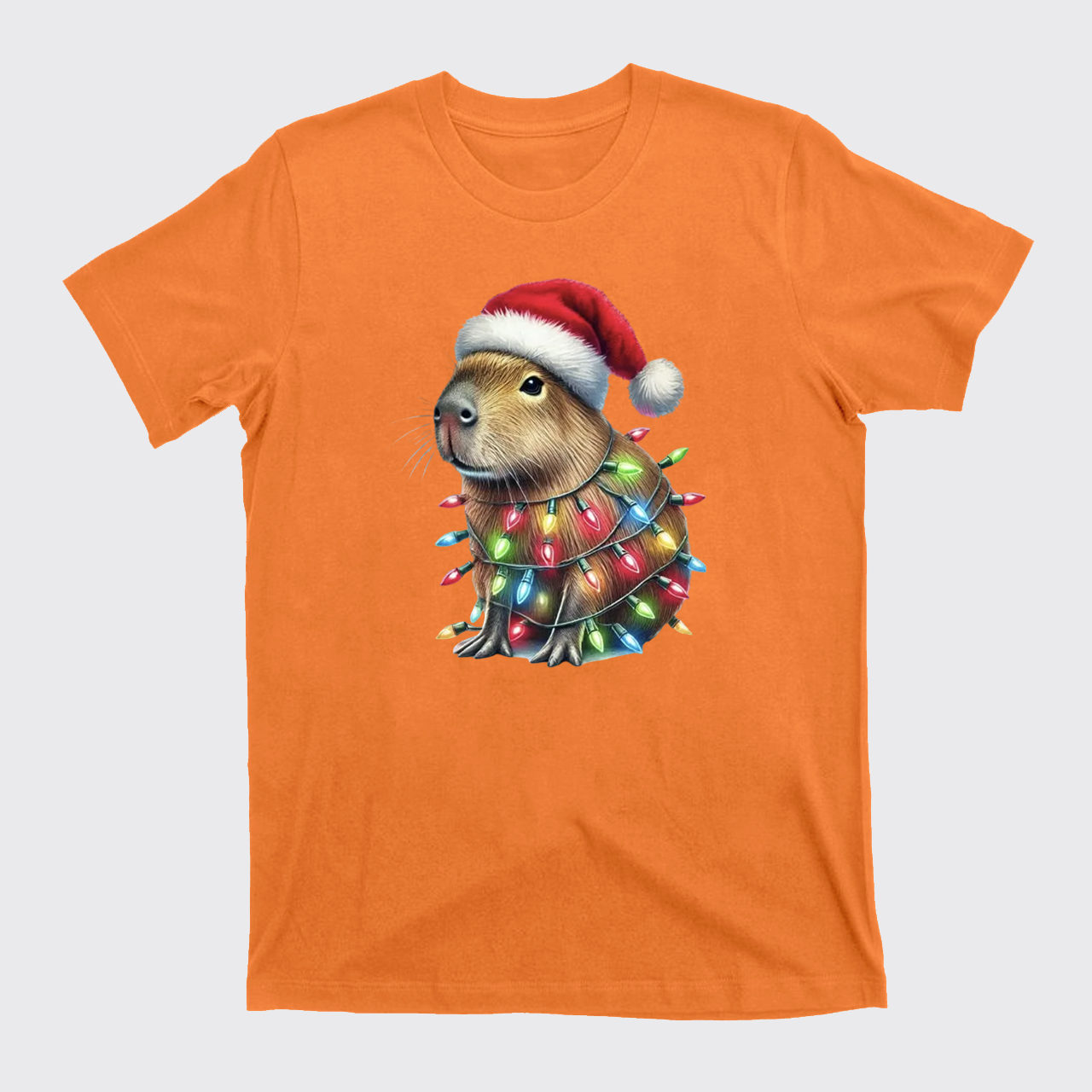 Capybara Christmas Lights T-Shirts