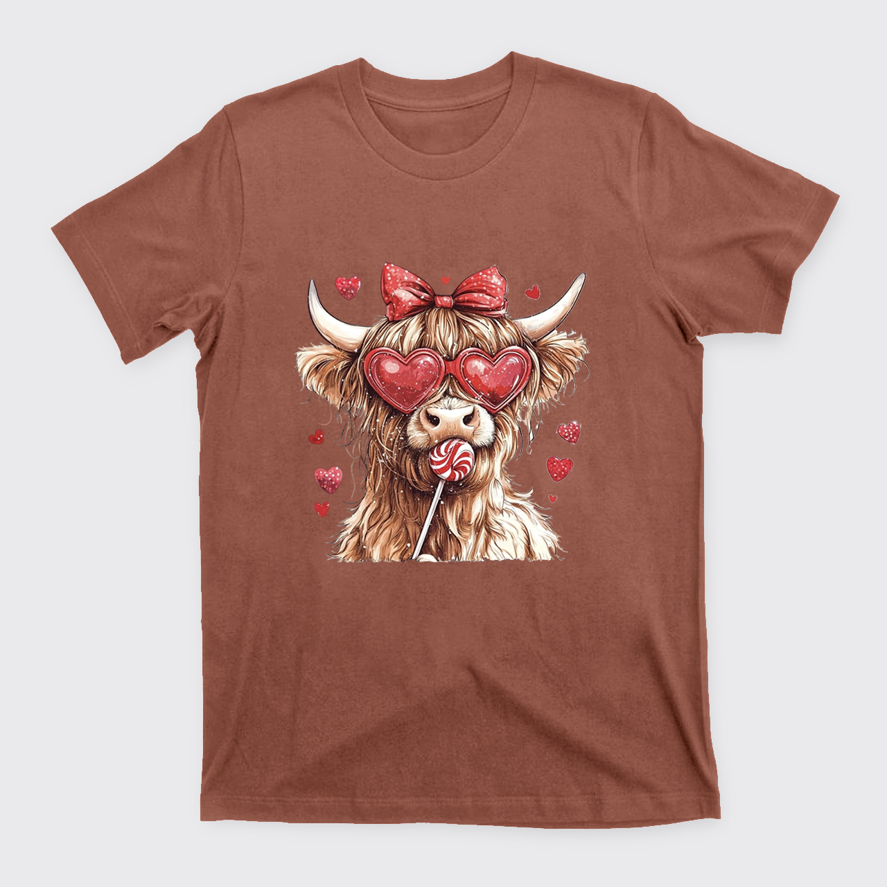 Highland Cow Valentine T-Shirts