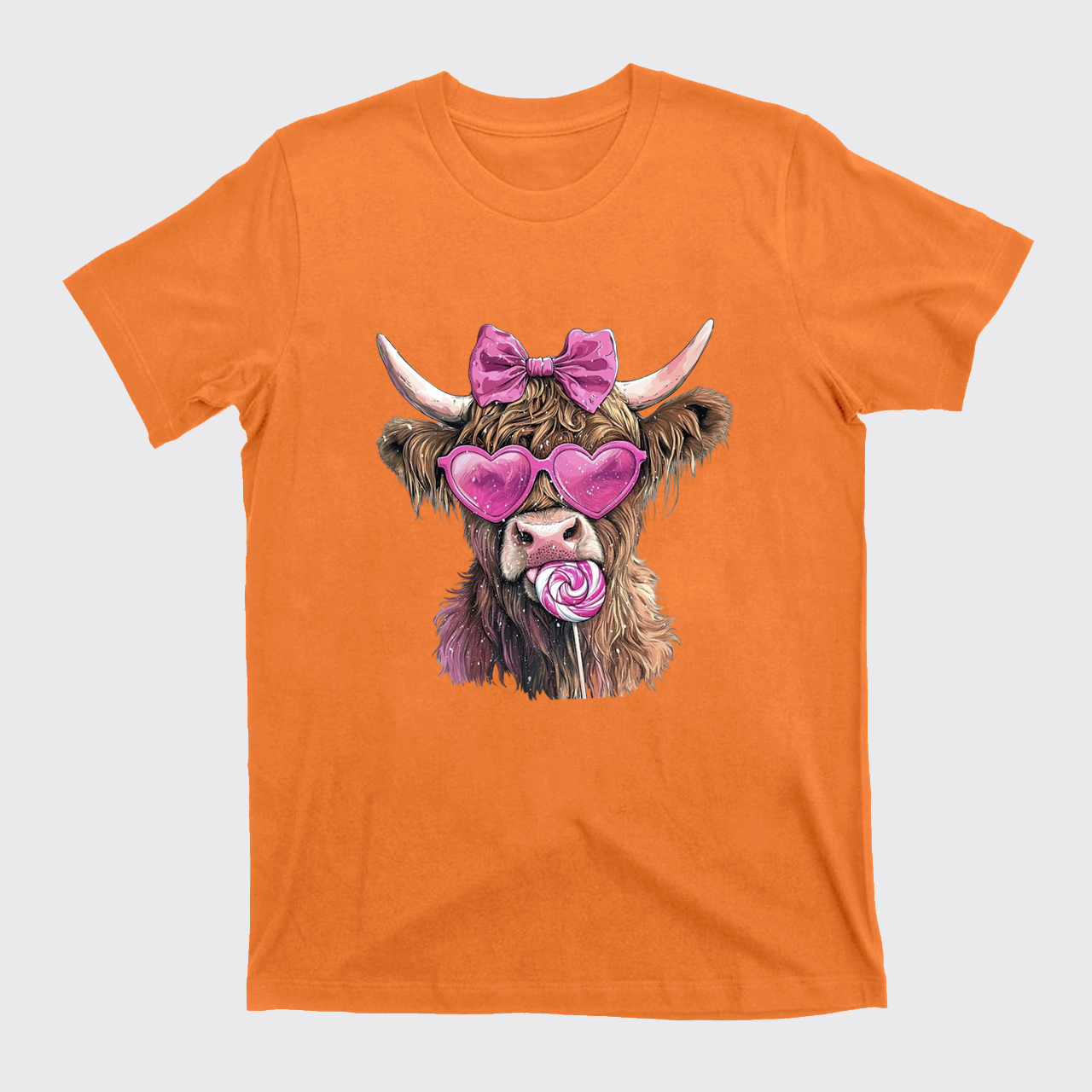 Highland Cow Valentine's Day T-Shirts