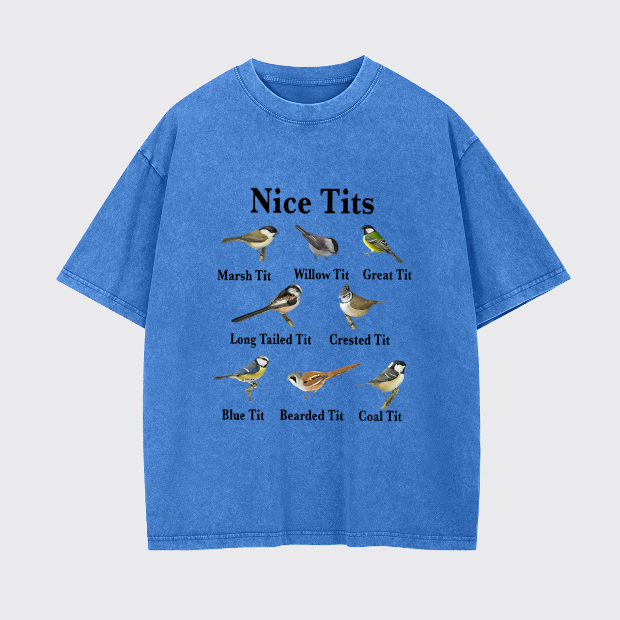 Funny Bird Tits Garment-dye Tees