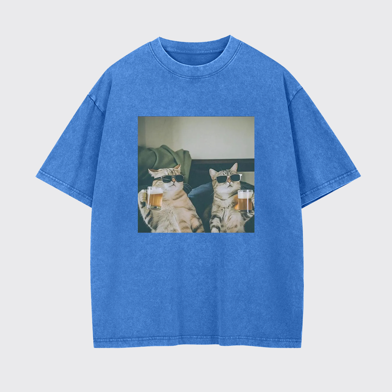 Vintage Beer Buddy Cat Garment-dye Tees