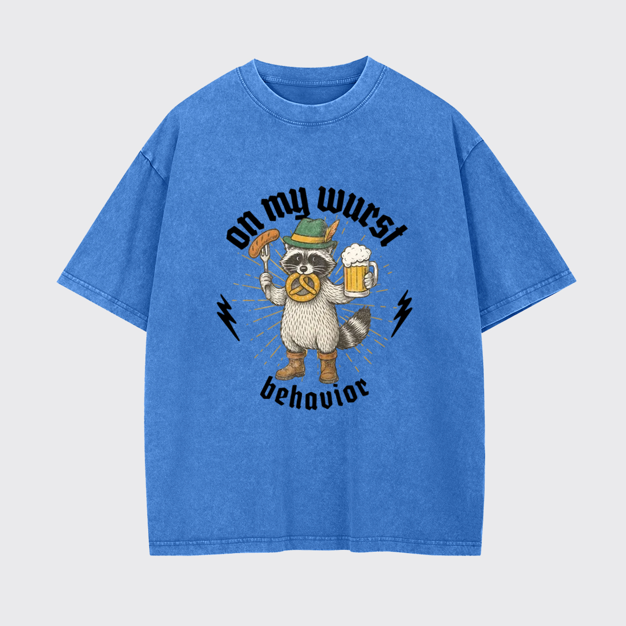 Beer Drinking Raccoon Garment-dye Tees