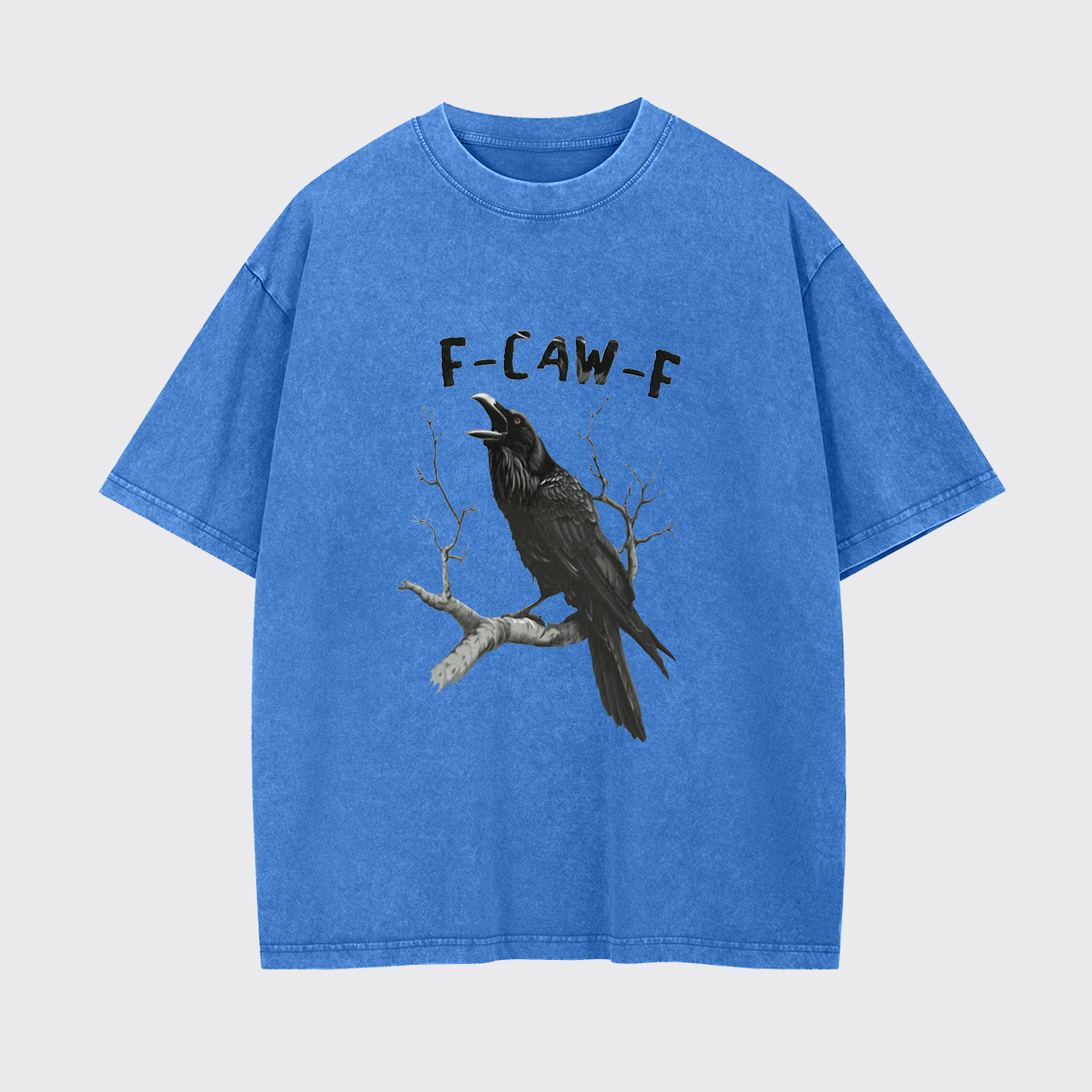 F-Caw-F Black Bird Garment-dye Tees