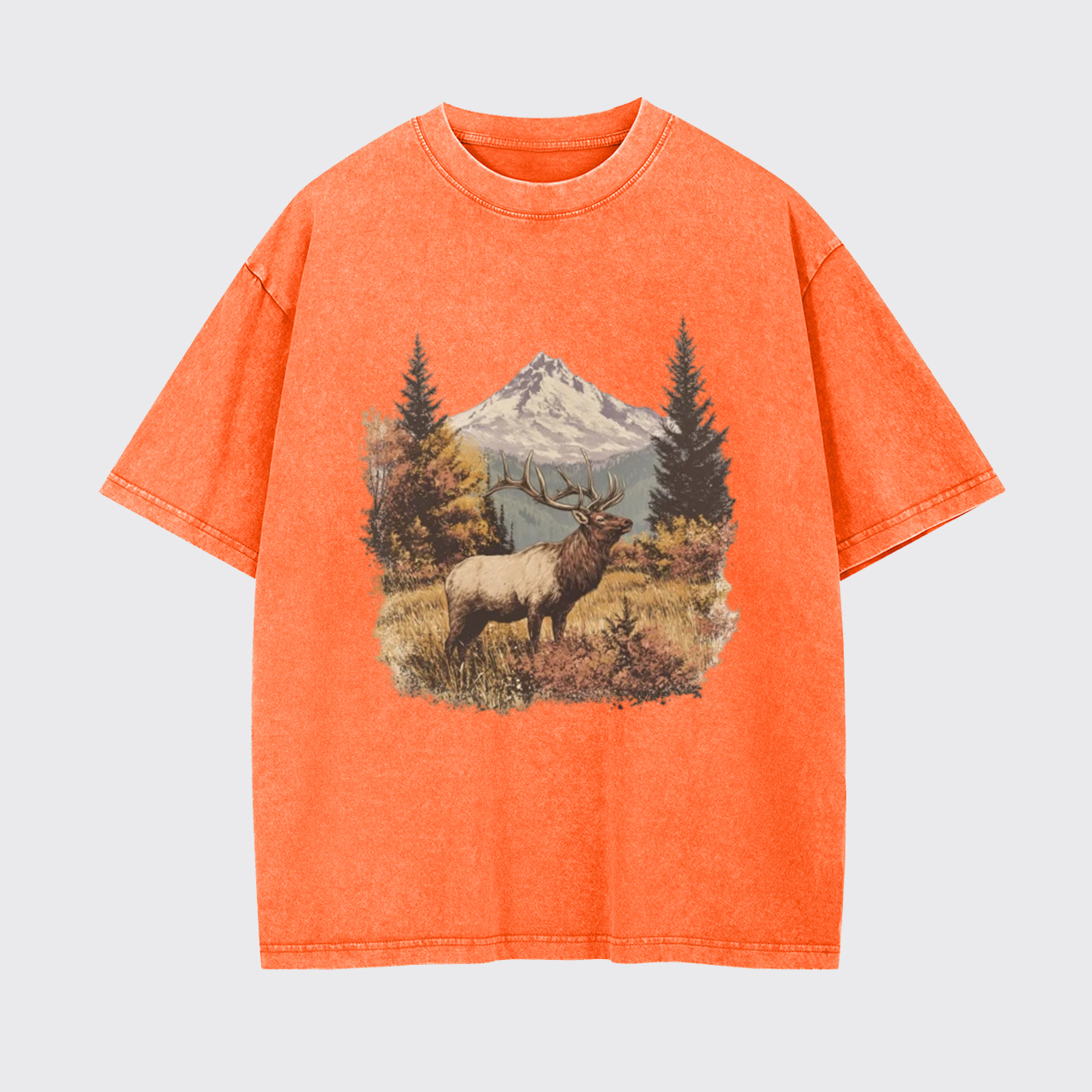 Retro Elk Garment-dye Tees