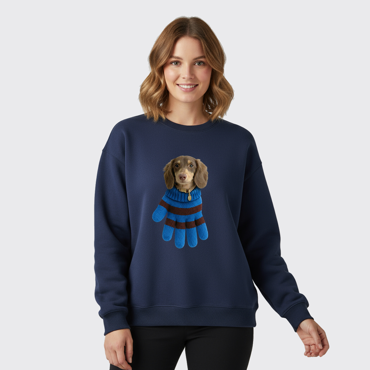 Personalized Pet in a Glove Fleece Sweatshirt