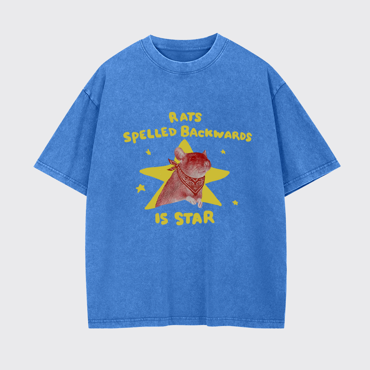 Rats Spelled Backwards Is Star Garment-dye Tees