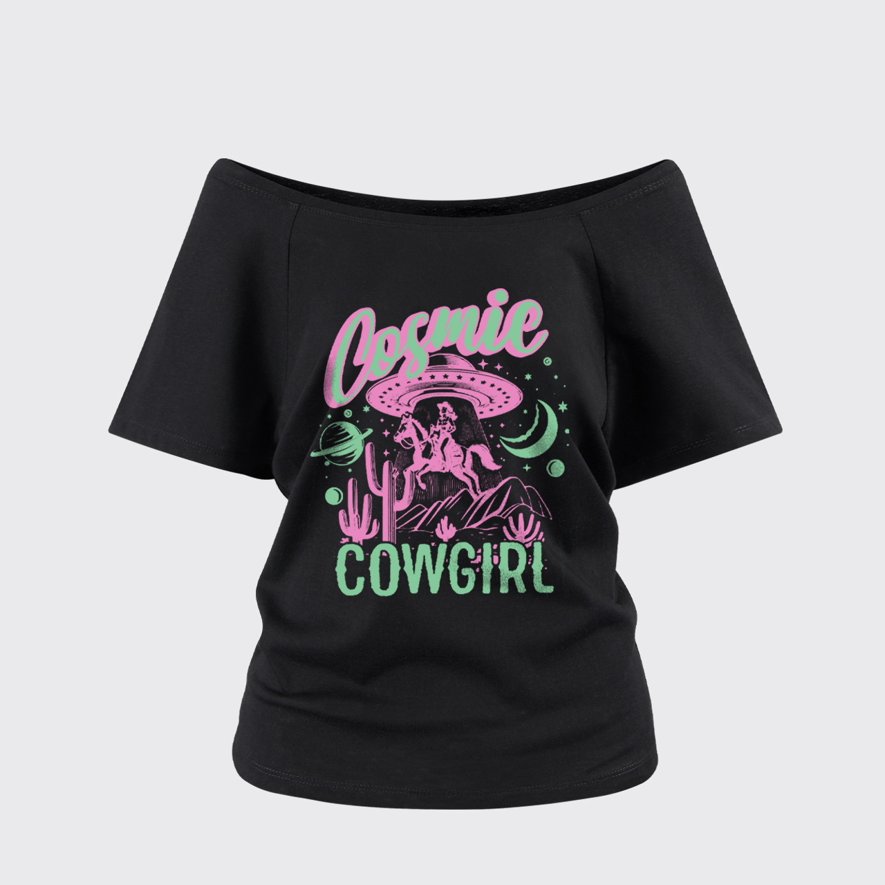 Cosmic Cowgirl Off Shoulder Top