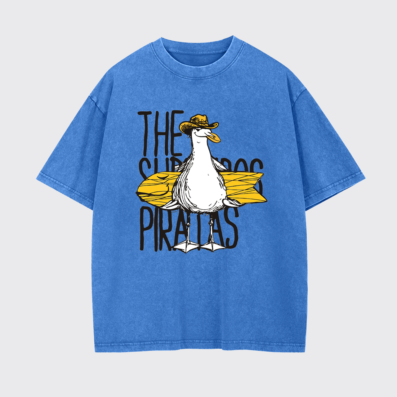Seagull Pirate Meets Cowboy Garment-dye Tees