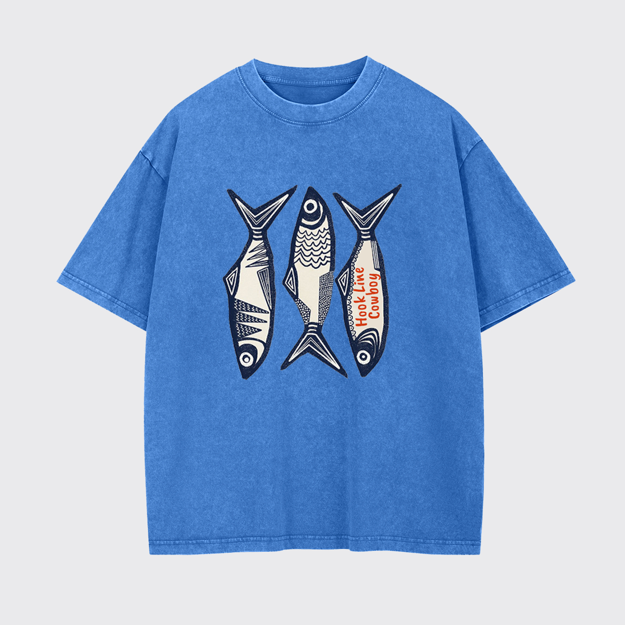 Hook Line Cowboy Garment-dye Tees