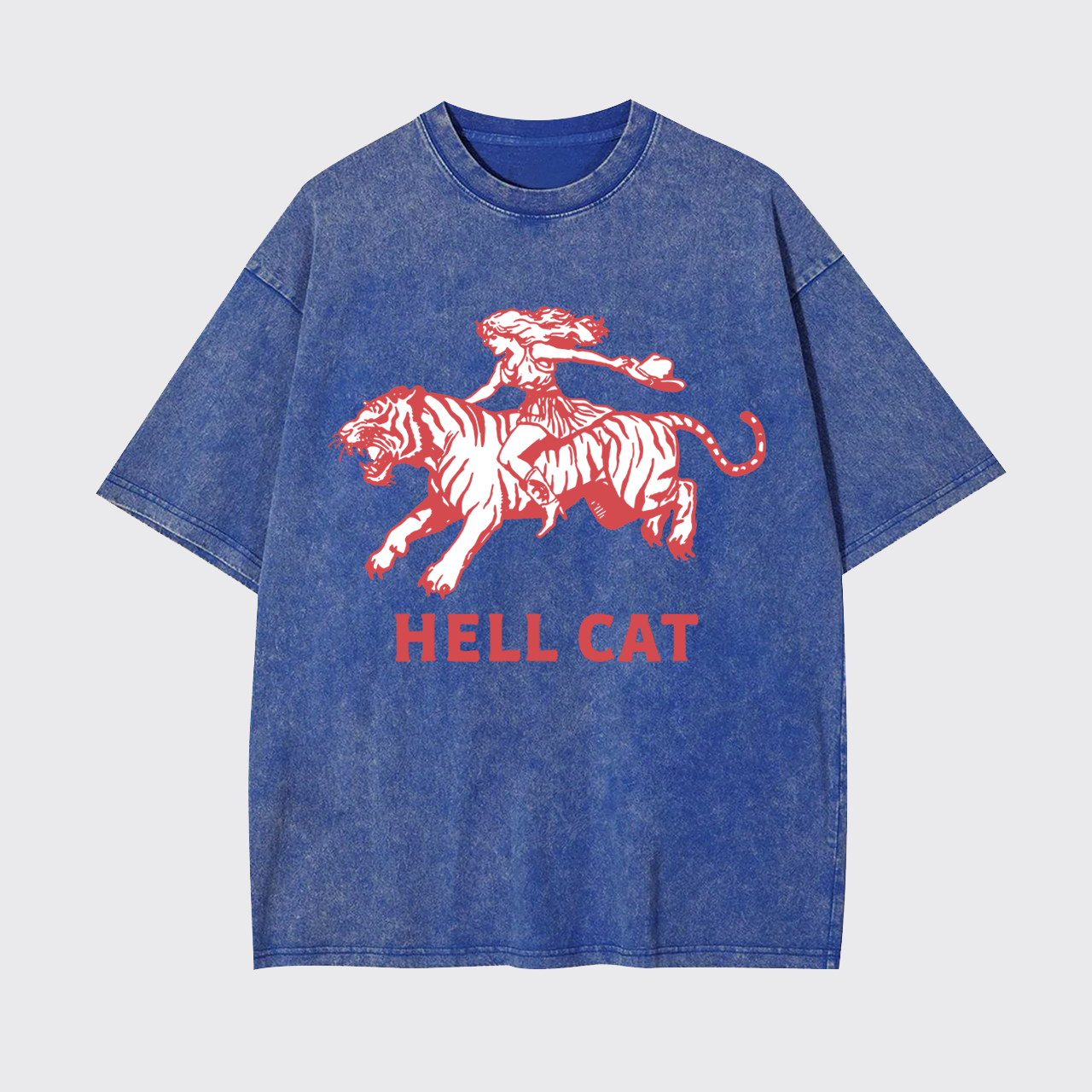 Retro Cowgirl Hell Cat Garment-dye Tees