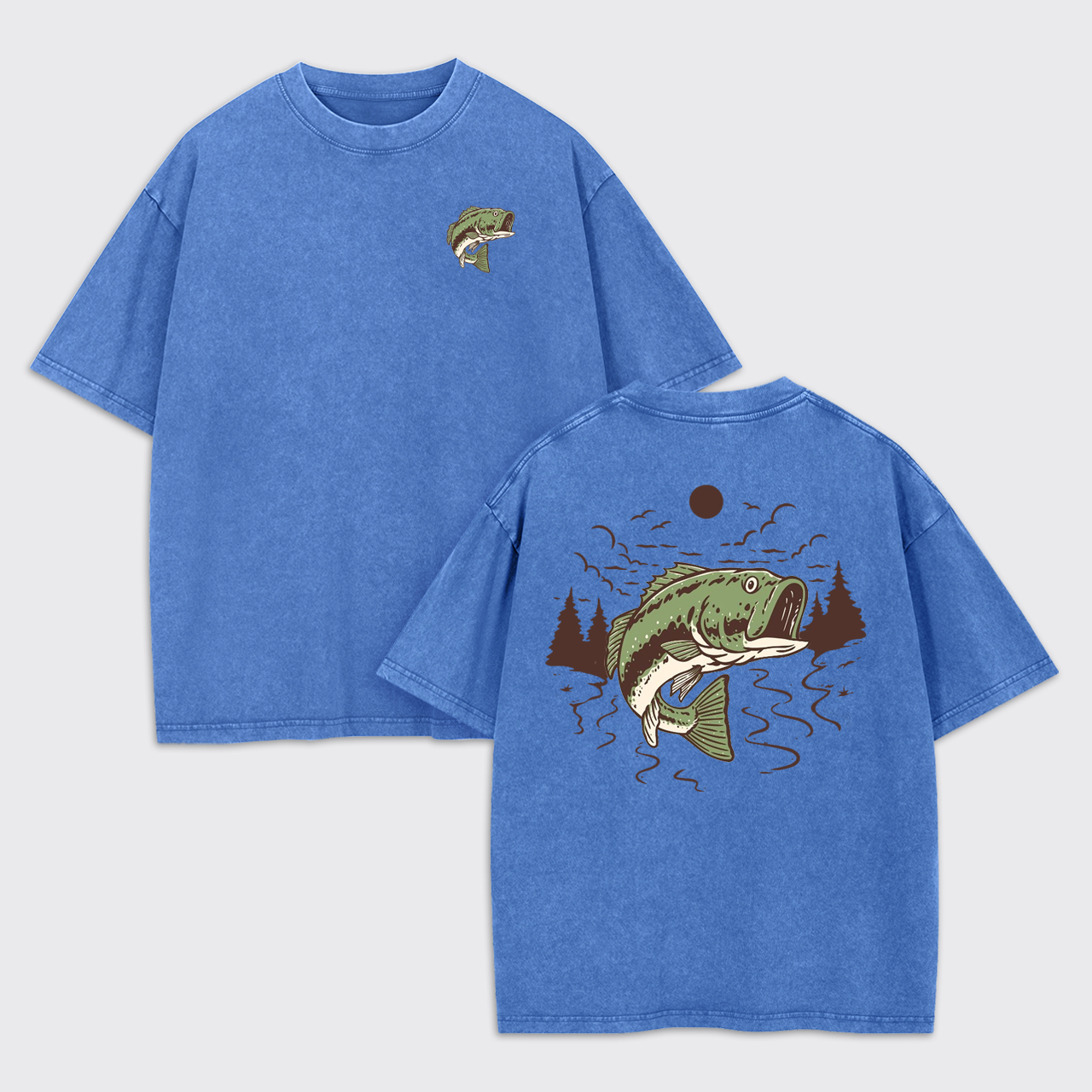 Cowboy Spirit Meets Fishing Adventure Garment-dye Tees