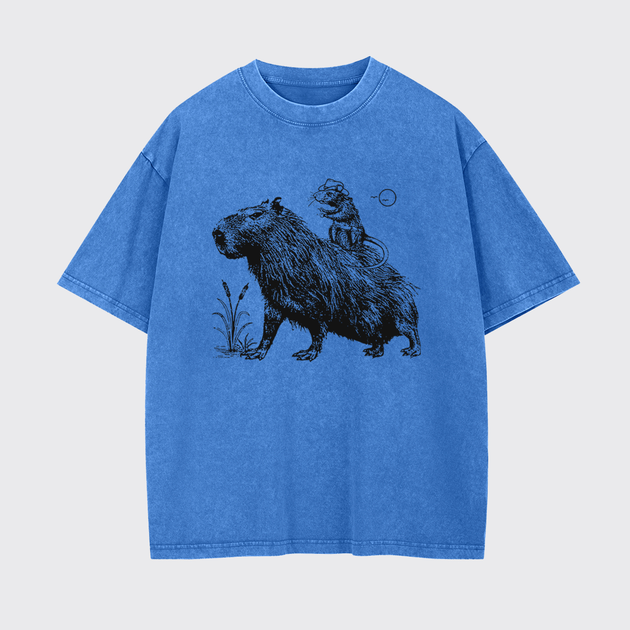 Vintage Western Capybara Garment-dye Tees