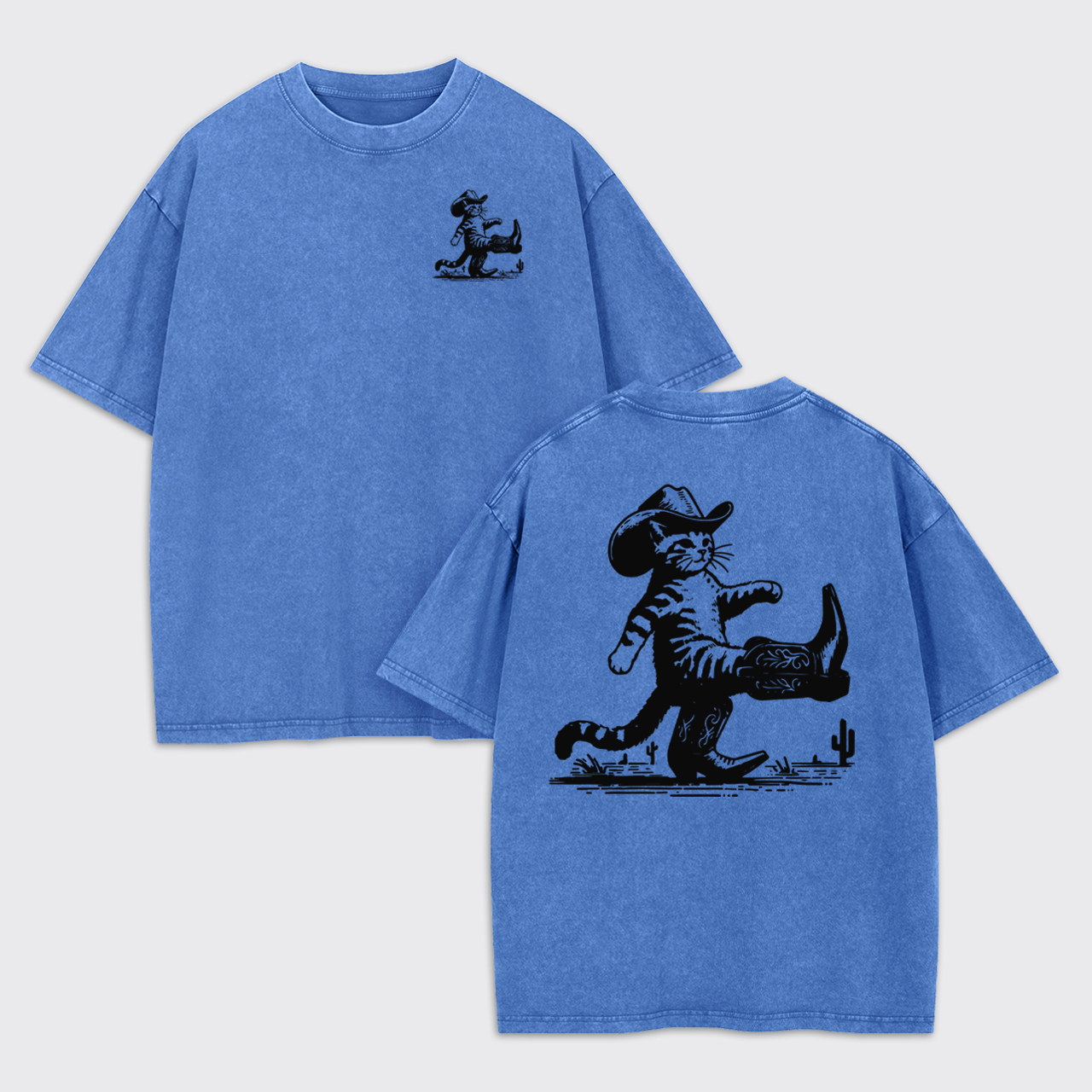 Silly Western Cat Garment-dye Tees